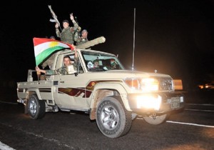 Kobani ye gönderilen Peşmerge konvoyu Suriye de