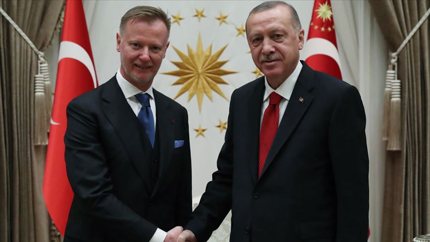 Erdoğan, Finlandiya Büyükelçisini kabul etti