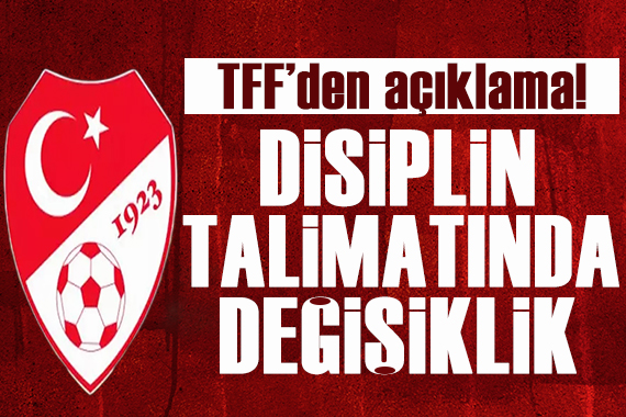 Futbol Disiplin Talimatı nda değişiklik!