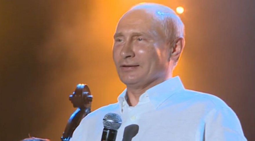 Putin caz festivalinde sahnede