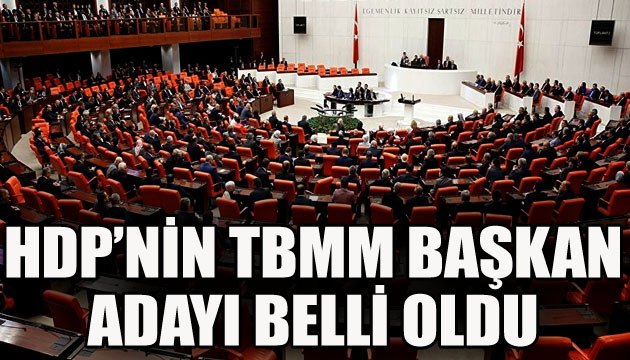 HDP nin TBMM Başkan adayı belli oldu!