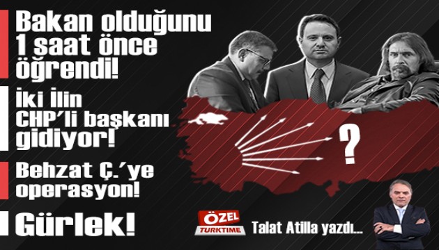 Bakan oldu�unu 1 saat �nce ��rendi! �ki �lin CHP'li ba�kan� gidiyor! Behzat �.'ye operasyon! G�rlek!