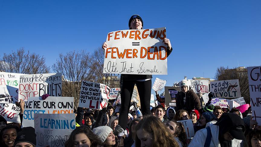 ABD de silah karşıtı öğrenci protestosu