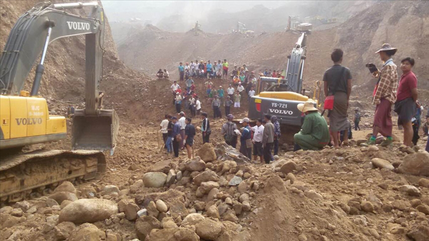 Myanmar da madende toprak kayması: 2 ölü, 30 kayıp