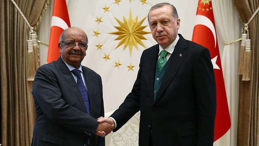 Erdoğan, Cezayir Dışişleri Bakanı nı kabul etti