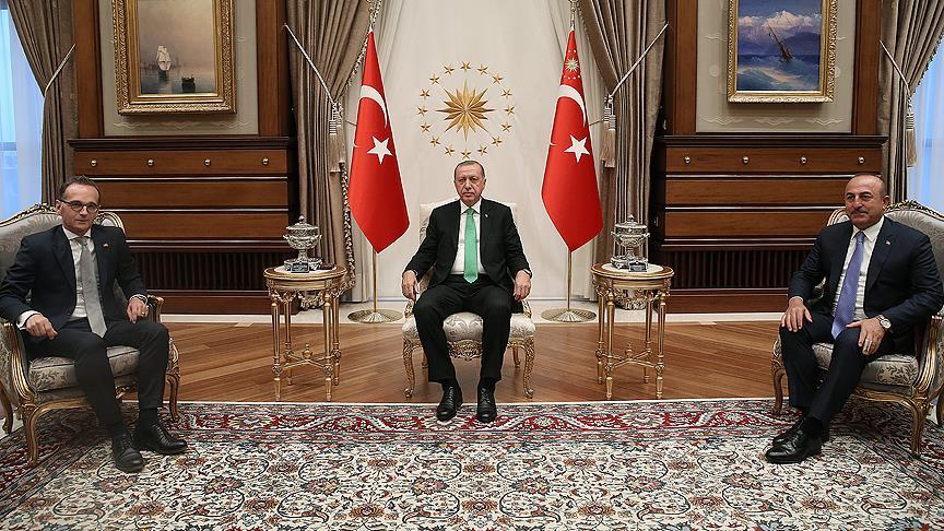 Erdoğan, Maas ile görüştü
