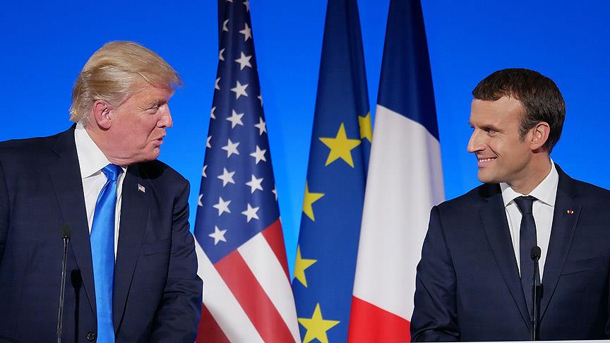 Macron ve Trump Suriye yi görüştü