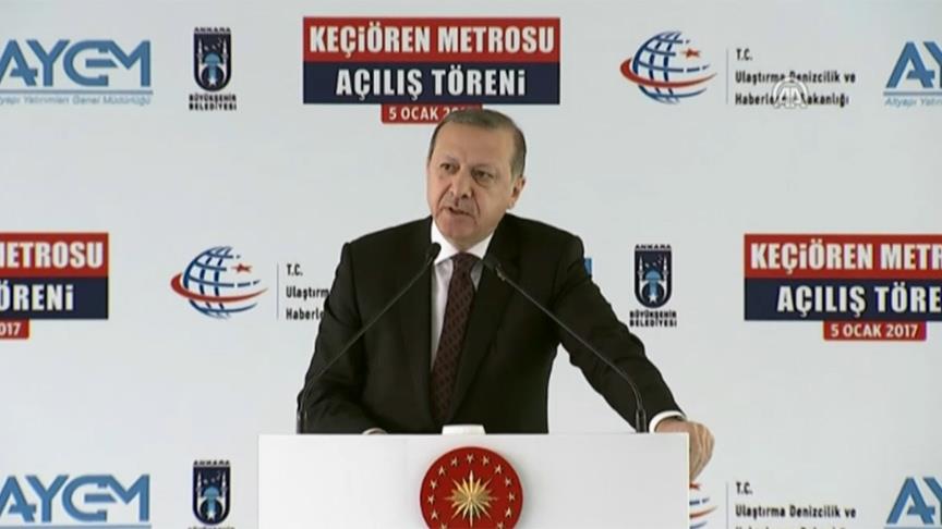 Erdoğan Keçiören Metrosu açılışında