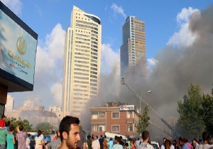 İstanbul Ataşehir de yangın çıktı!