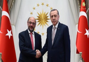 Erdoğan, Martin Schulz ile görüştü!