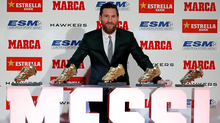 Messi  Altın Ayakkabı  ödülünü aldı