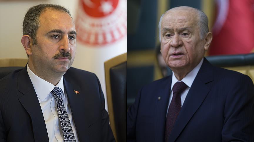 Adalet Bakanı Gül ile MHP Genel Başkanı Bahçeli görüştü