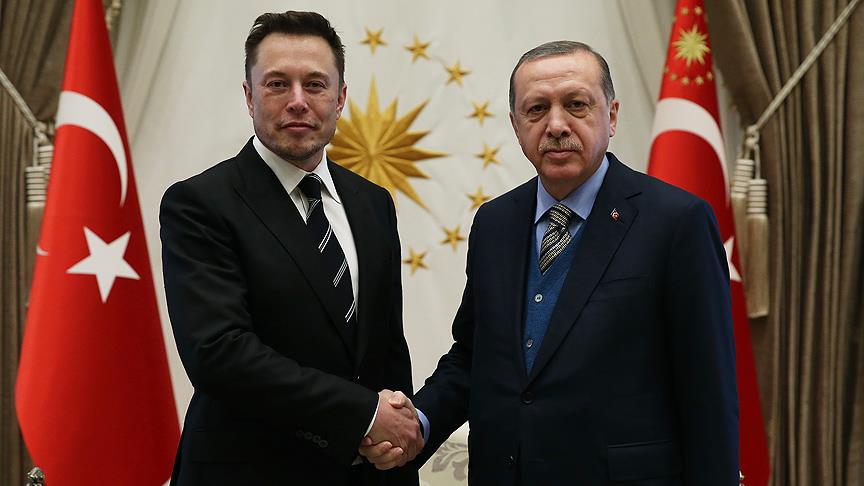 Erdoğan, Elon Musk ı kabul etti