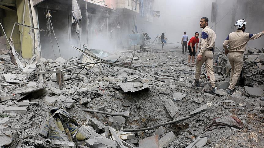 Halep te yerleşim yeri bombalandı!