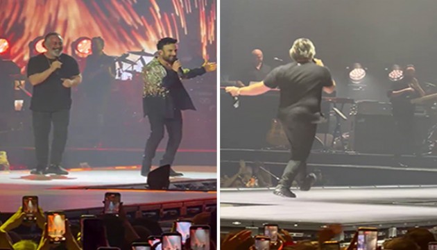 Sahnede s�rpriz bulu�ma: Tarkan ile Cem Y�lmaz'dan 'Kuzu Kuzu' �ovu