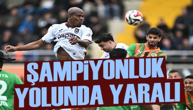 Trabzonspor �ampiyonluk yolunda yara ald�