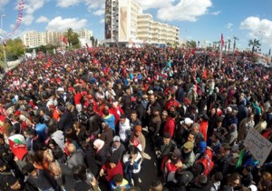 Tunus ta  terör  yürüyüşü yapıldı!