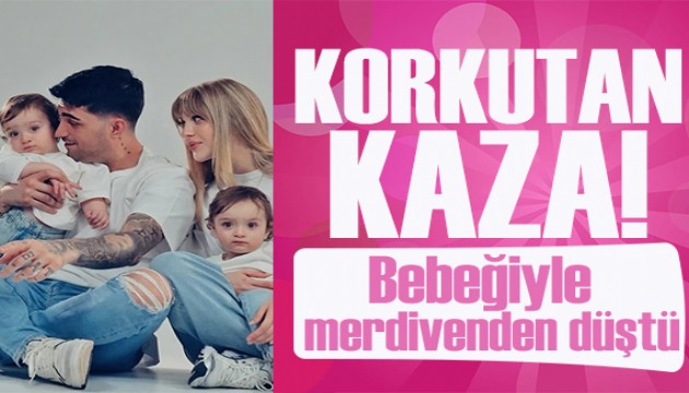 Yasemin �efkatli bebe�iyle merdivenden yuvarland�! Ambulansla hastaneye kald�r�ld�lar