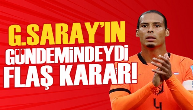 Galatasaray'�n transfer g�ndemindeydi: Liverpool'dan Van Dijk karar�