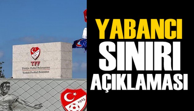 TFF'den yabanc� oyuncu kural�