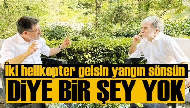 Bakan Yumakl, Ahmet Hakan'a konutu: ki helikopter gelsin yangn sndrsn diye bir ey olmaz