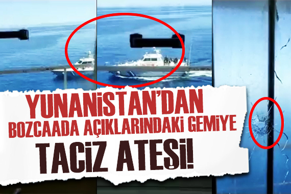Yunanistan dan Bozcaada açıklarındaki gemiye ateş açıldı!