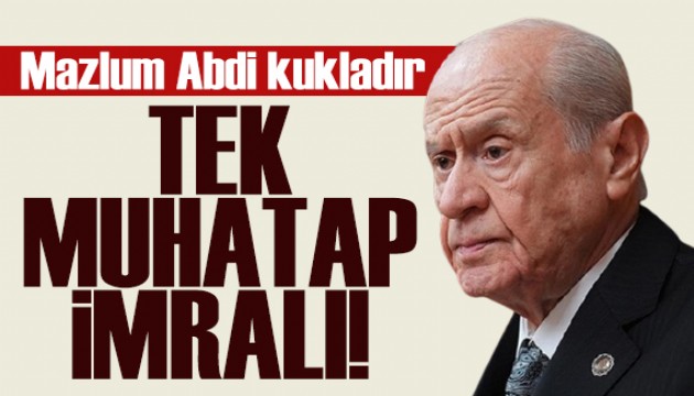MHP lideri Bah�eli'den Mazlum Abdi a��klamas�: Tek muhatap �mral�!