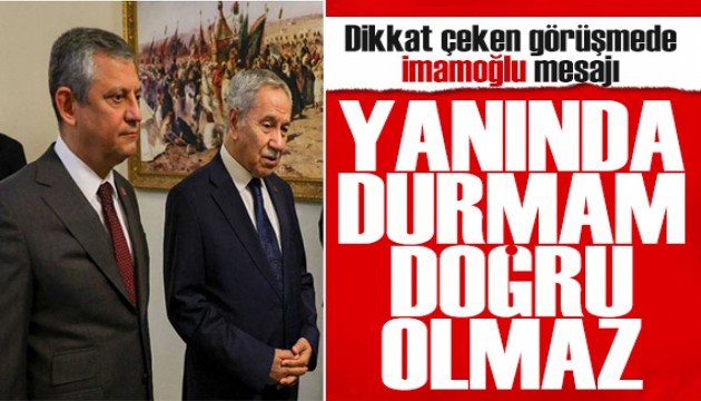 B�lent Ar�n�'tan dikkat �eken a��klama: �mamo�lu'nun yan�nda olmam do�ru olmaz