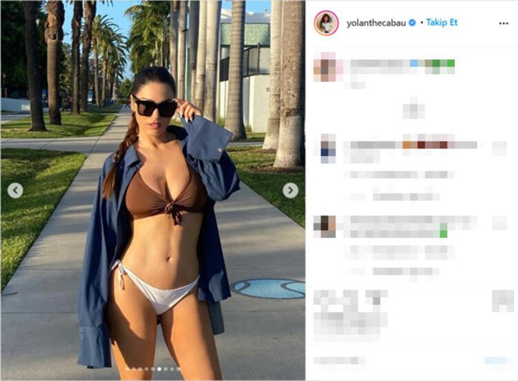 Yolanthe Cabau, bikinili cesur pozuyla takipçilerini büyüledi - 12. fotoğraf