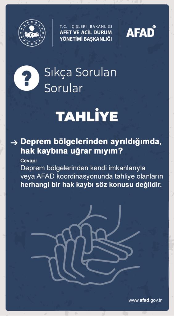 AFAD paylaştı: Depremzedeler tarafından en çok sorulan sorular ve cevapları - 5. fotoğraf
