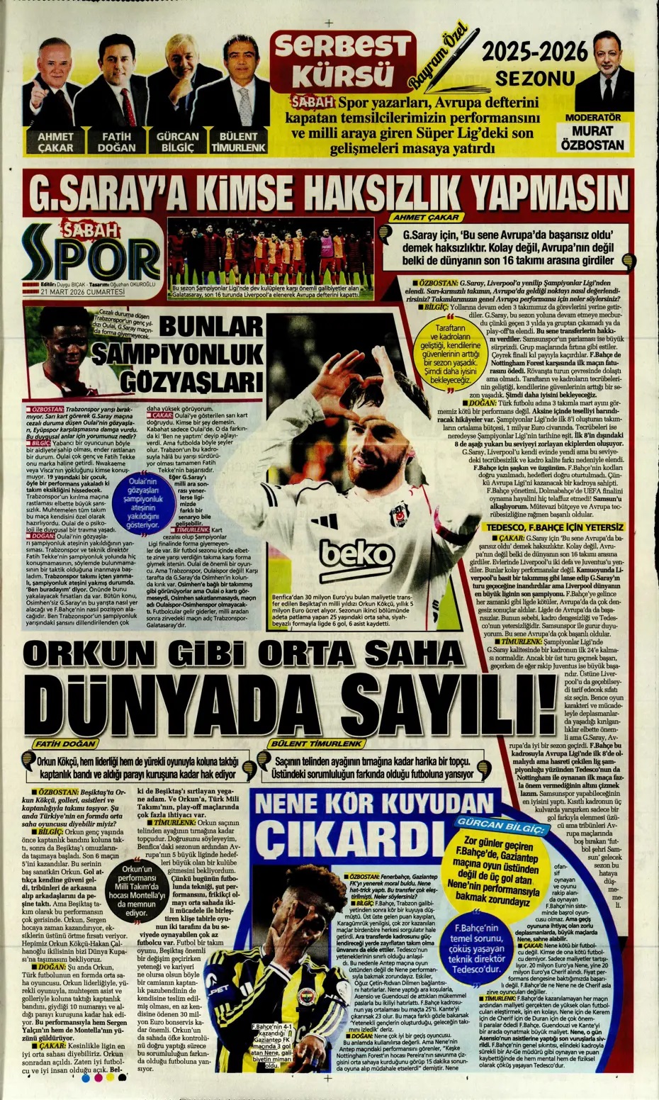 Aman doktor derdime bir çare! Spor basını bugün ne yazdı? (21 Mart) - 4. fotoğraf