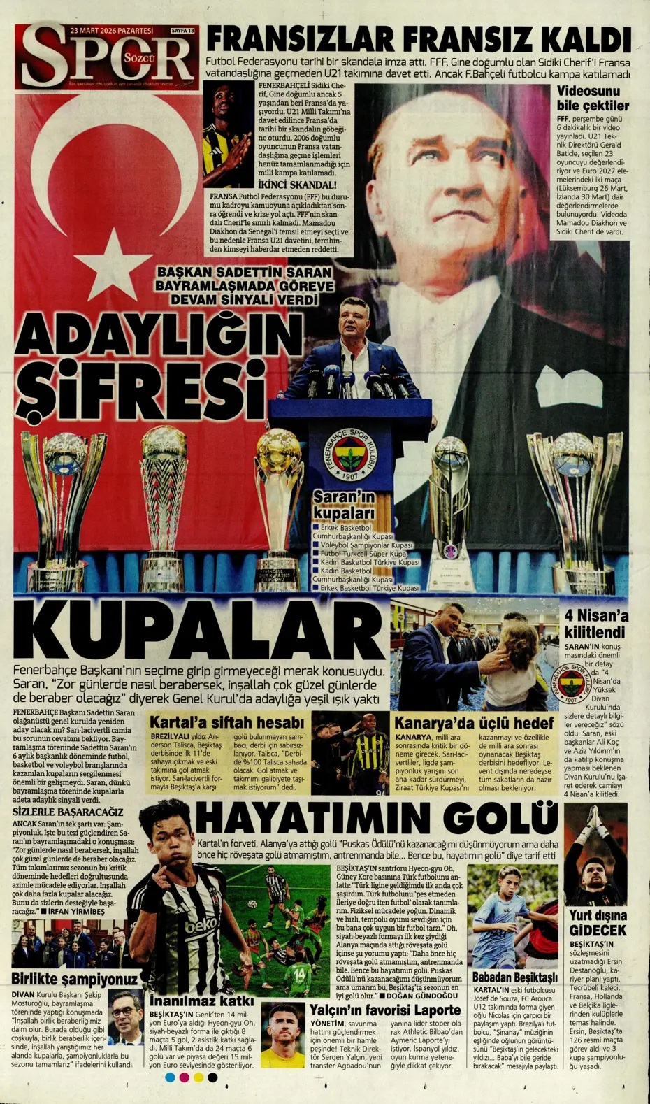 Sıra geldi derbiye! Spor basını bugün ne yazdı? (23 Mart) - 6. fotoğraf