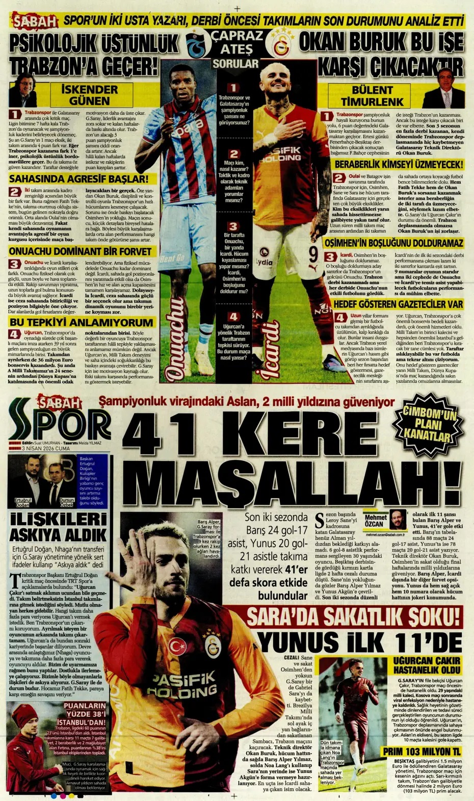 Samandıra tesisleri evi oldu! Spor basını bugün ne yazdı? (3 Nisan) - 7. fotoğraf
