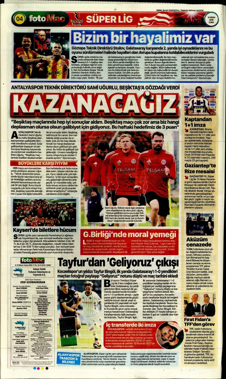 Fener'de kafalar karışık! Spor basını bugün ne yazdı? (10 Nisan) - 7. fotoğraf