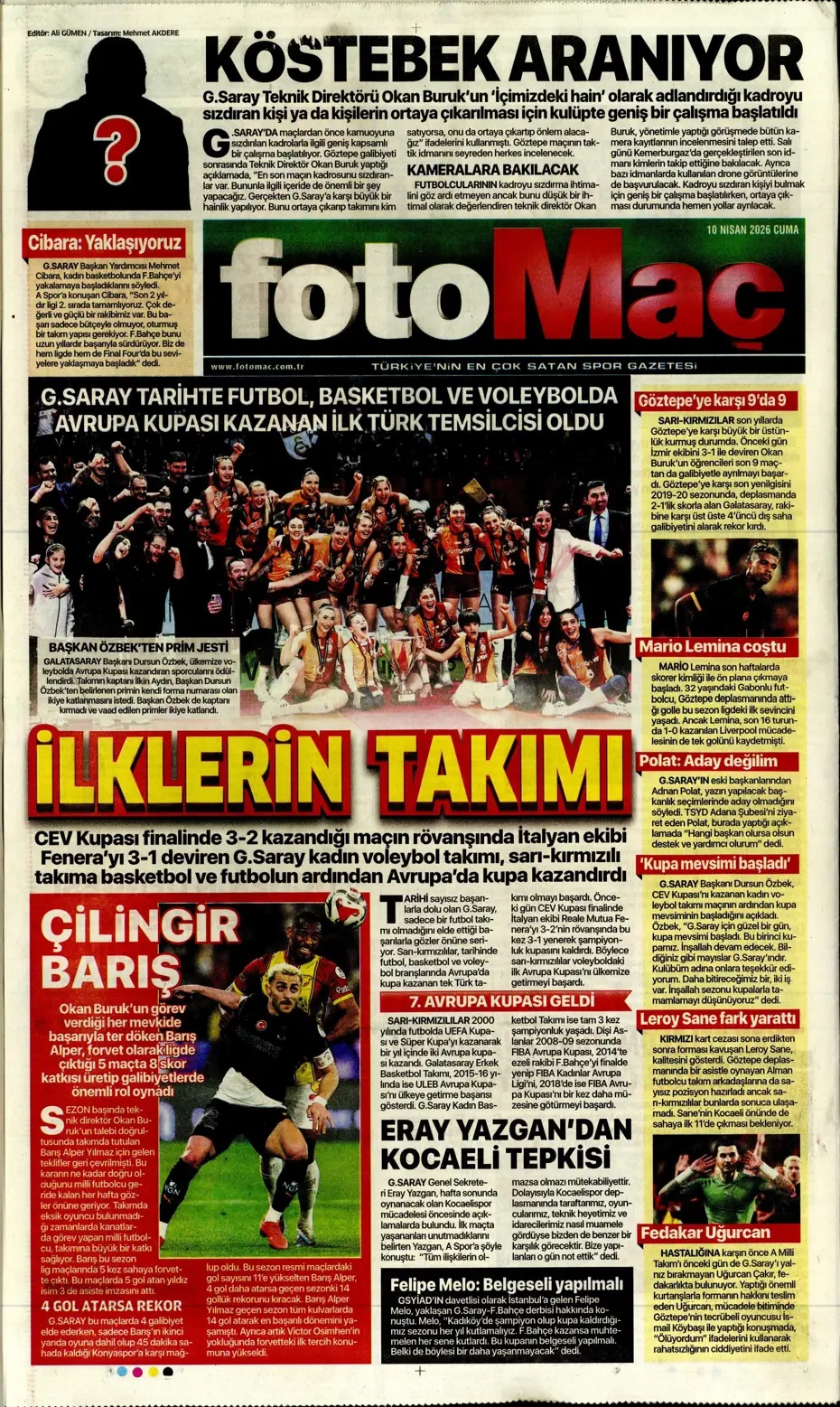 Fener'de kafalar karışık! Spor basını bugün ne yazdı? (10 Nisan) - 5. fotoğraf