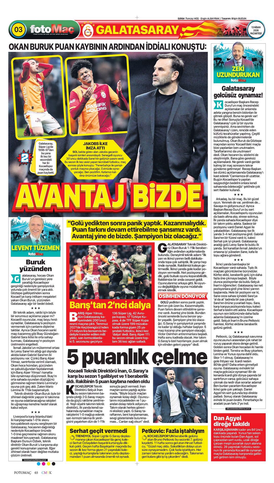 Aslan ateşle oynuyor | Spor manşetleri - 15. fotoğraf