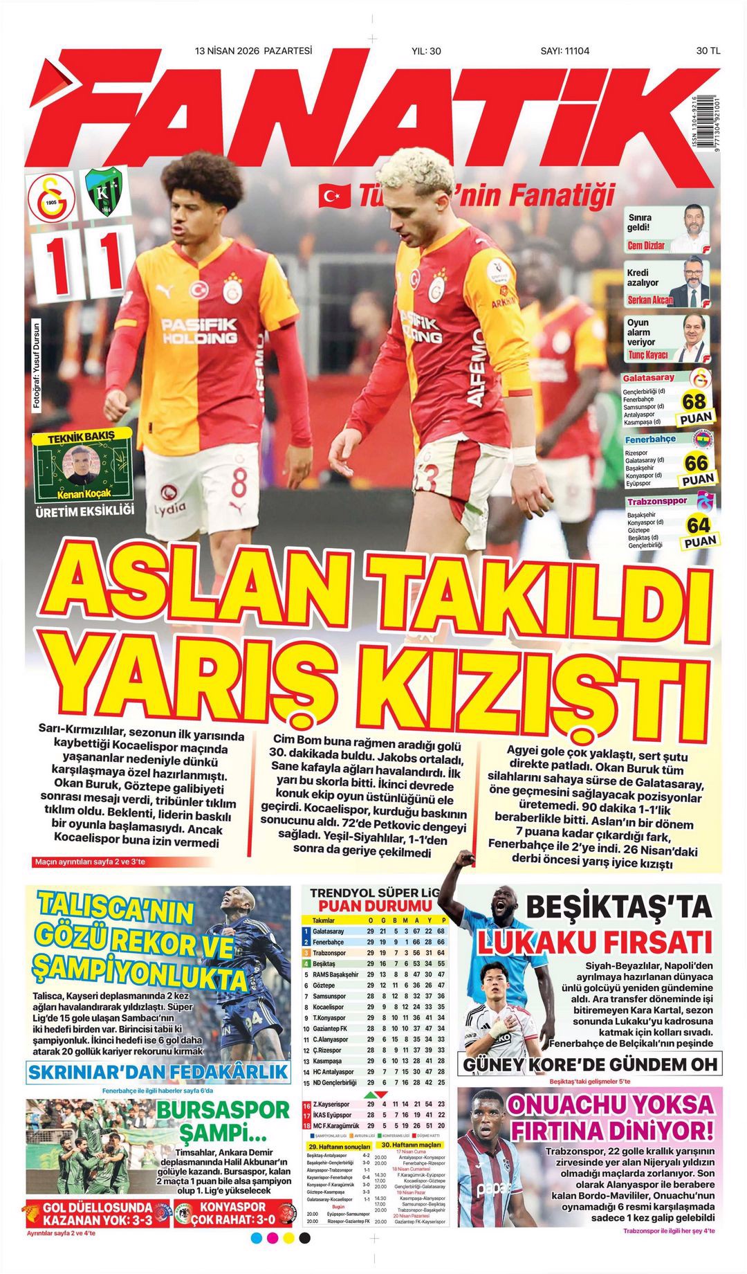 Aslan ateşle oynuyor | Spor manşetleri - 2. fotoğraf