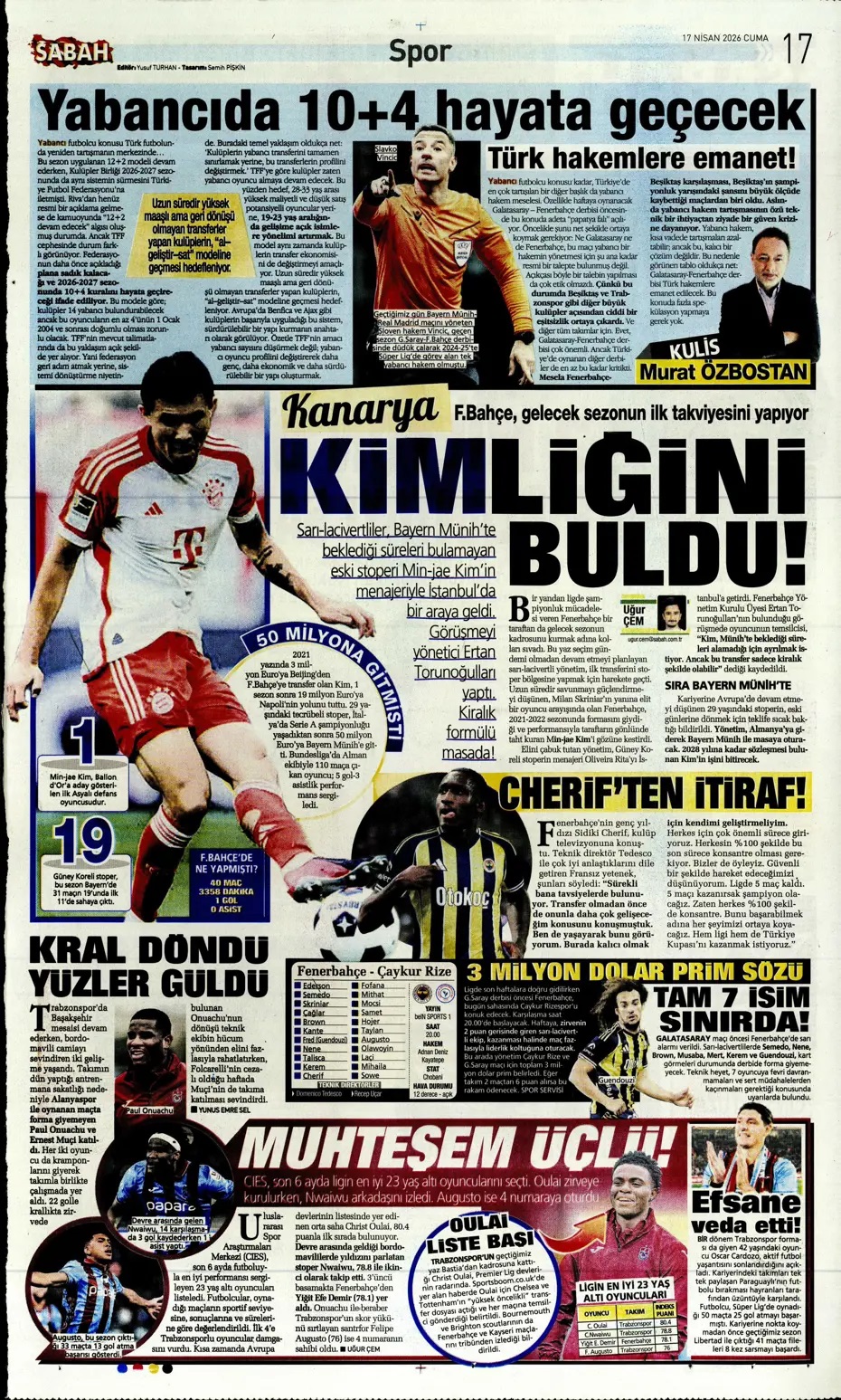 Yüzde yüz şampiyonuz! Spor basını bugün ne yazdı? (17 Nisan) - 5. fotoğraf