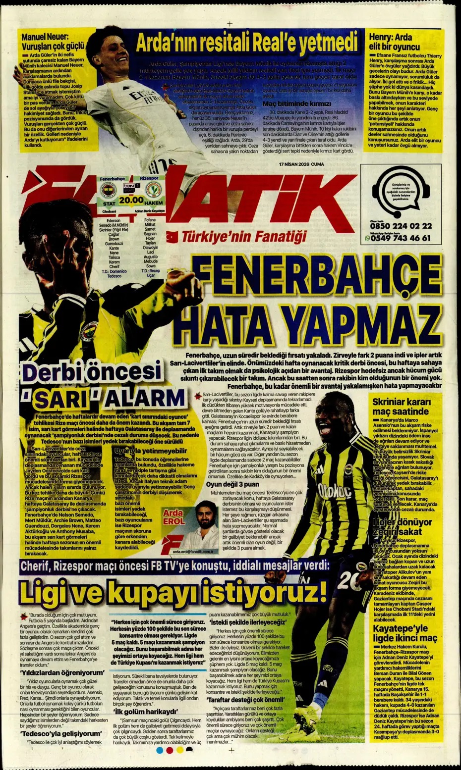 Yüzde yüz şampiyonuz! Spor basını bugün ne yazdı? (17 Nisan) - 2. fotoğraf