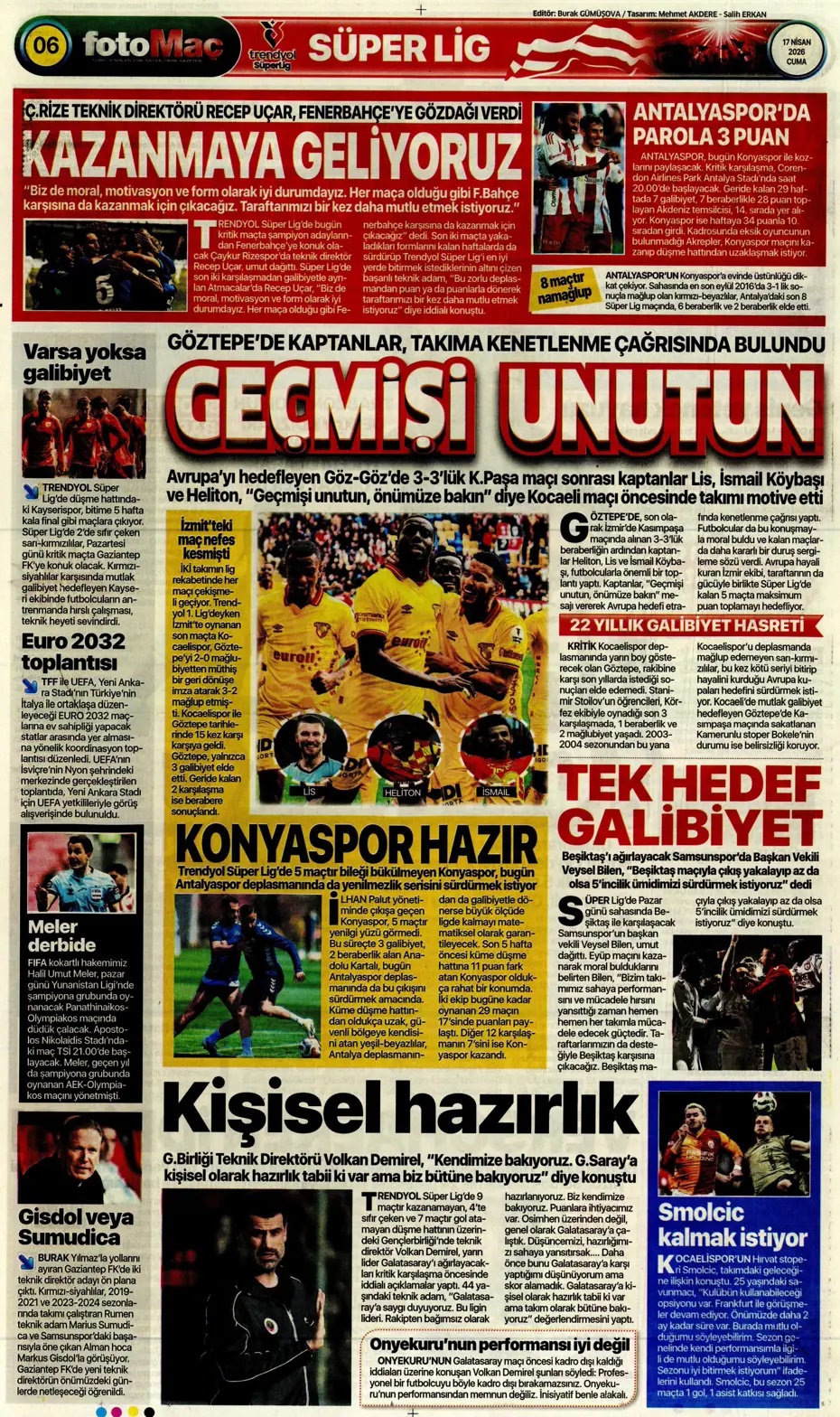 Yüzde yüz şampiyonuz! Spor basını bugün ne yazdı? (17 Nisan) - 11. fotoğraf