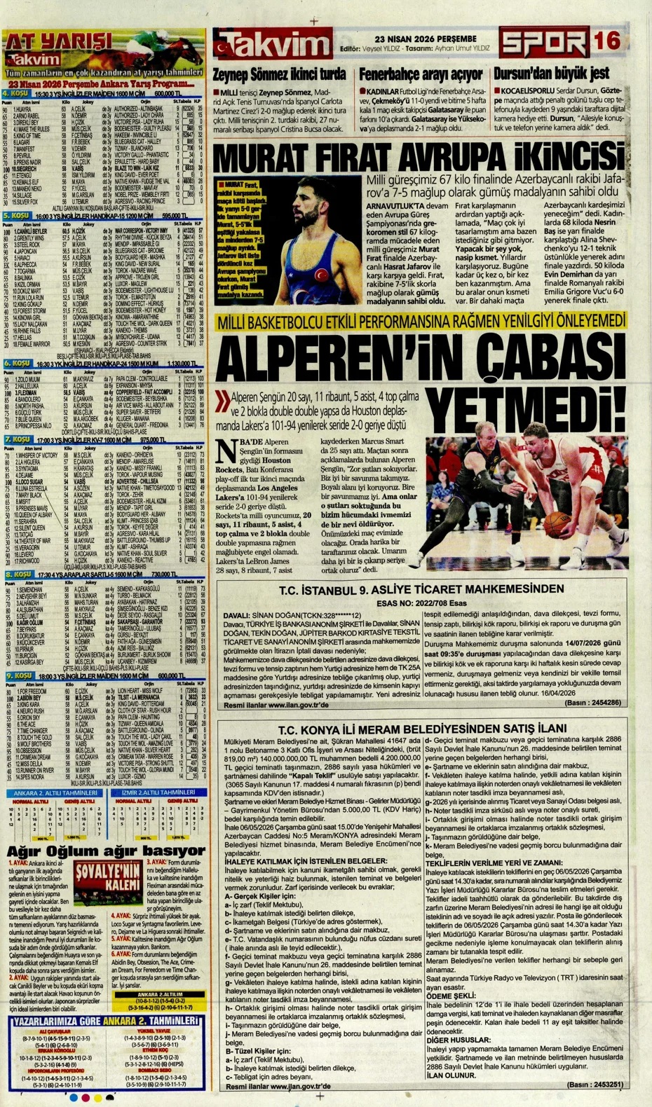 Kupada VOLKAN çıktı! Spor basını bugün ne yazdı? (23 Nisan) - 8. fotoğraf