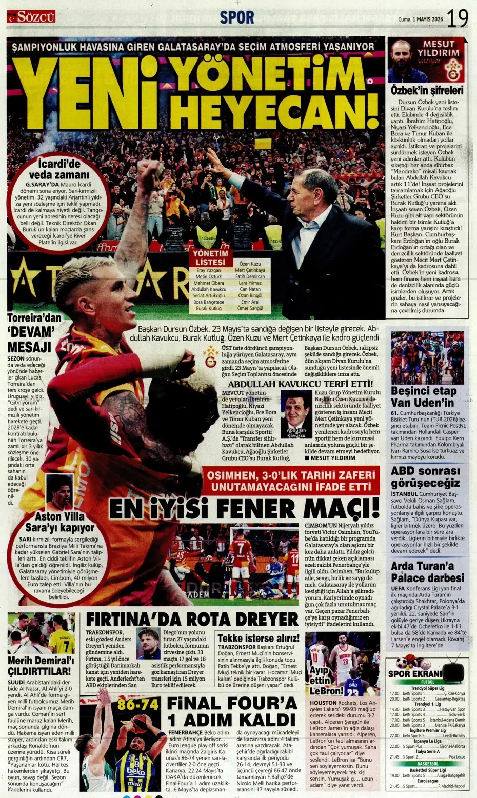 Okan Buruk rekor peşinde! Spor basını bugün ne yazdı? (1 Mayıs) - 10. fotoğraf