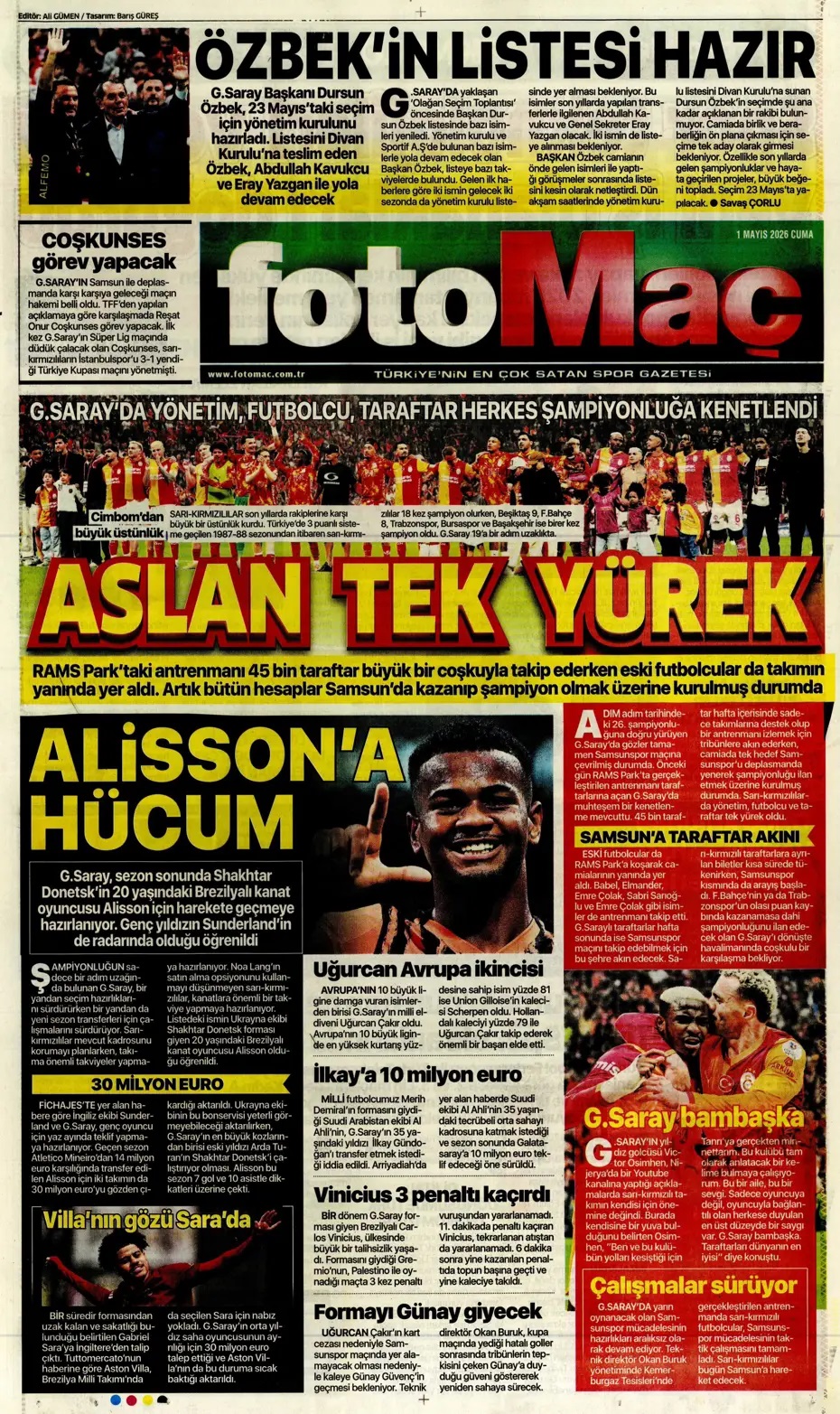 Okan Buruk rekor peşinde! Spor basını bugün ne yazdı? (1 Mayıs) - 11. fotoğraf