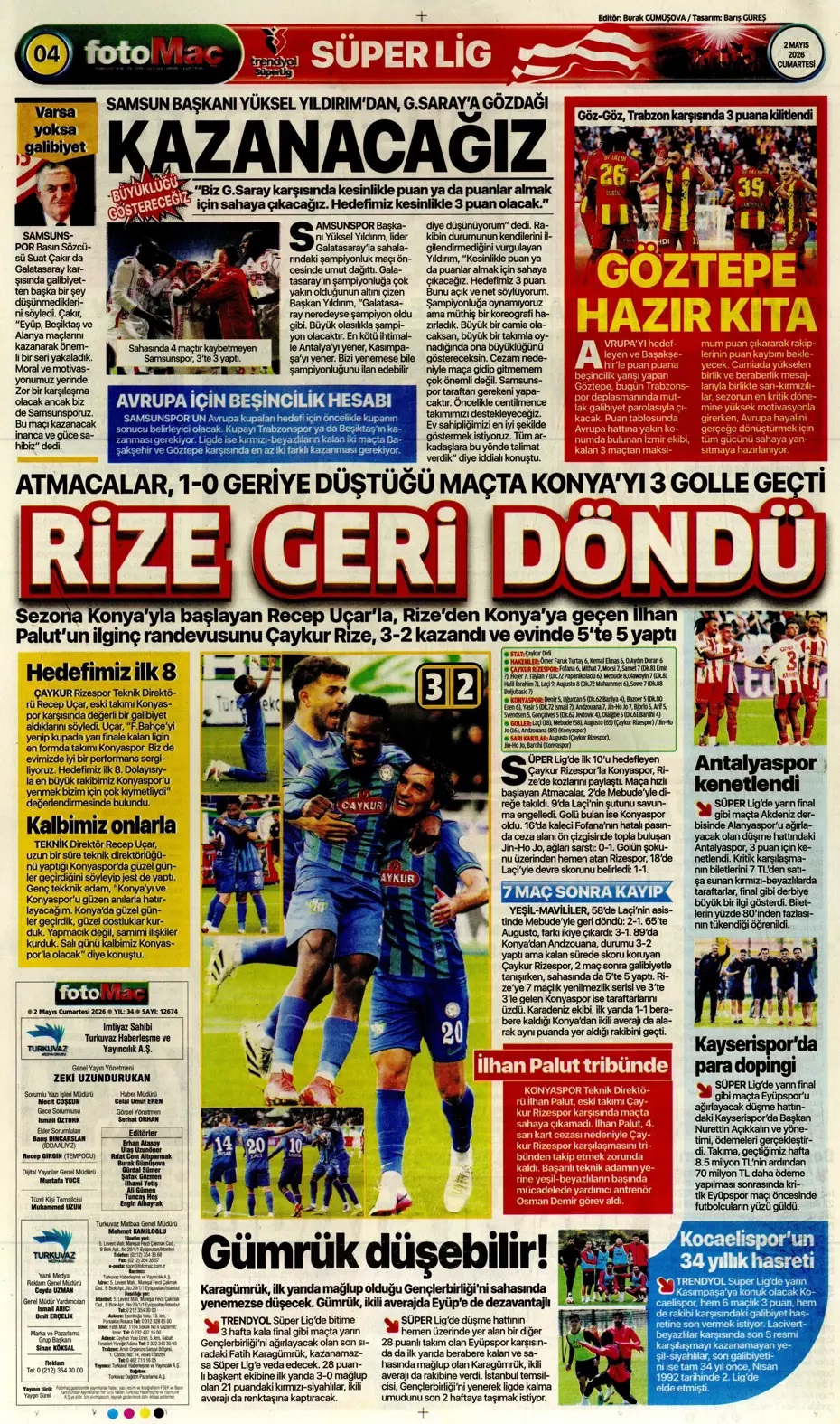 Beşiktaş kendine geldi! Spor basını bugün ne yazdı? (2  Mayıs) - 5. fotoğraf