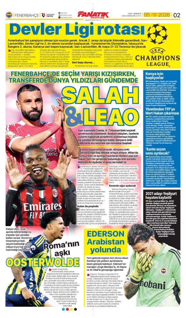 Seçimin yıldızları, Leao ve Salah | Spor manşetleri - 2. fotoğraf