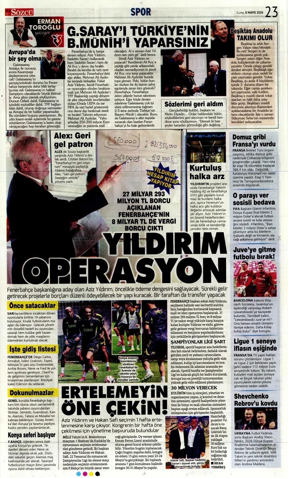 Yıldırım hesap kitap yapıyor! Spor basını bugün ne yazdı? (8 Mayıs) - 5. fotoğraf