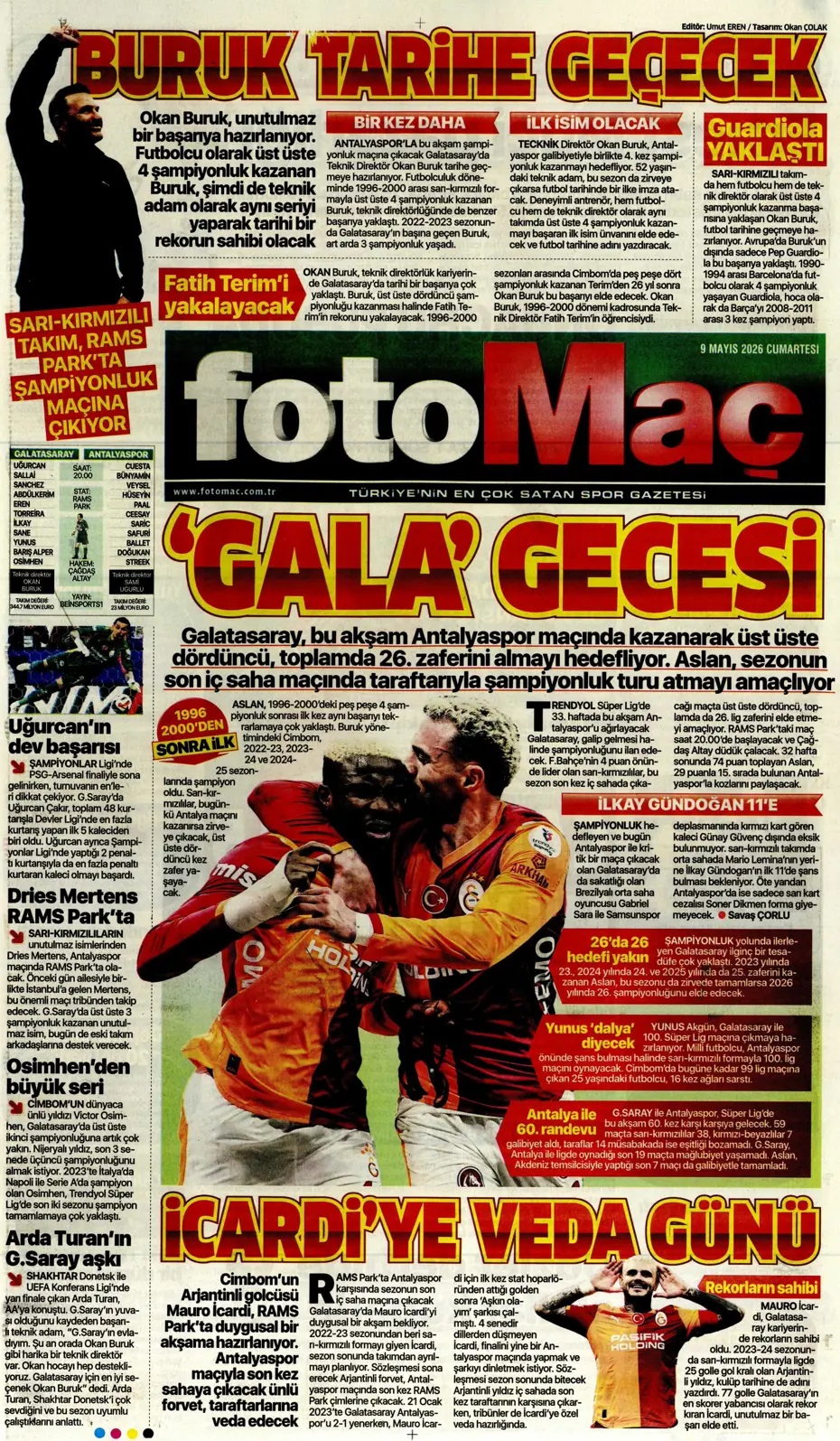 Bu kez bu iş bitecek! Spor basını bugün ne yazdı? (9 Mayıs) - 9. fotoğraf