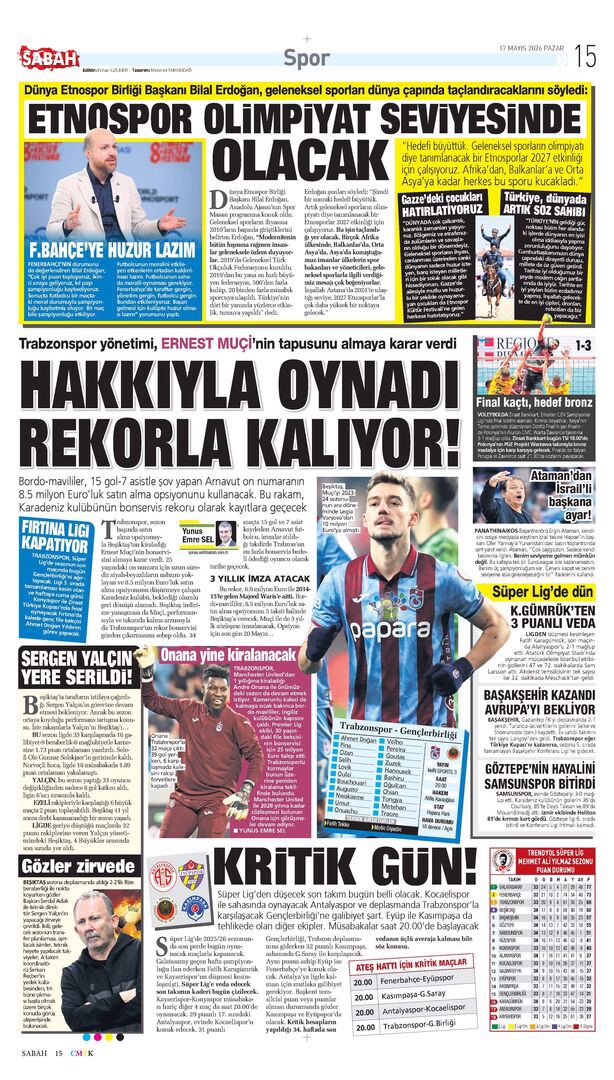 Yarım kalan hikaye | Spor manşetleri - 6. fotoğraf
