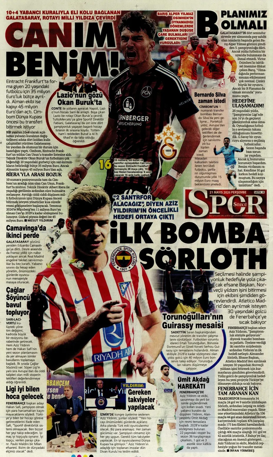 B planı olmak zorunda! Spor basını bugün ne yazdı? (21 Mayıs) - 4. fotoğraf