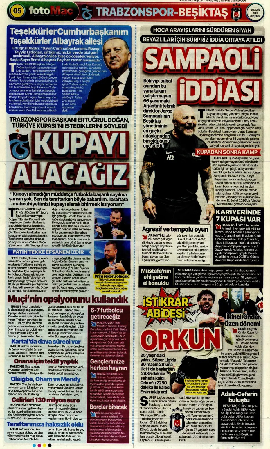 B planı olmak zorunda! Spor basını bugün ne yazdı? (21 Mayıs) - 6. fotoğraf